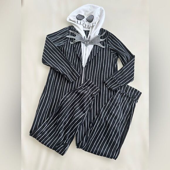 Disney The Nightmare Before Christmas Jack Skellington hooded Union suit  Costum - Picture 13 of 15
